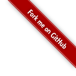 Banner that says 'Fork me on GitHub'.