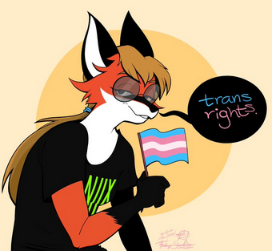 Xenia with flag